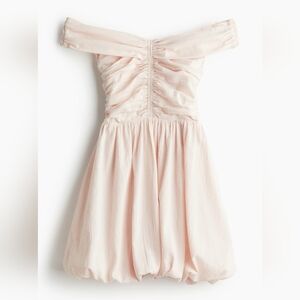 Pale Pink Shoulderless Mini Dress